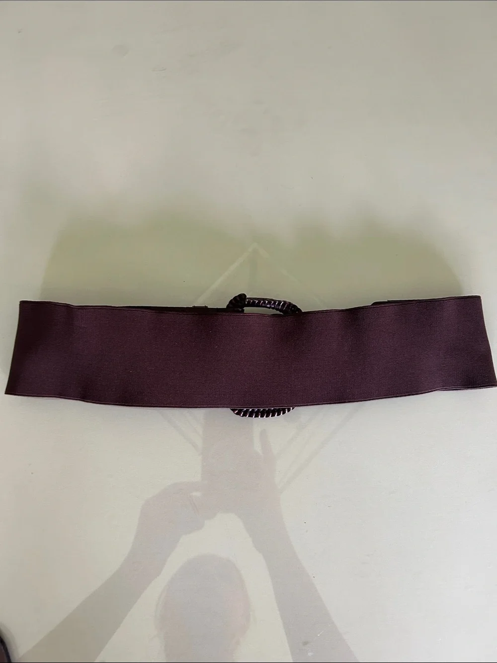 Braided Stretch Waist Belt in Deep Brown